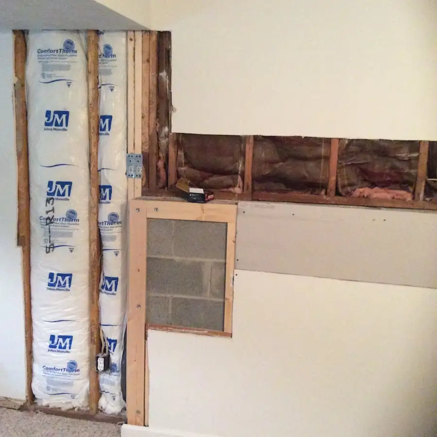 Wall insulation replacement during Contents Cleaning & Restoration in St. Helena